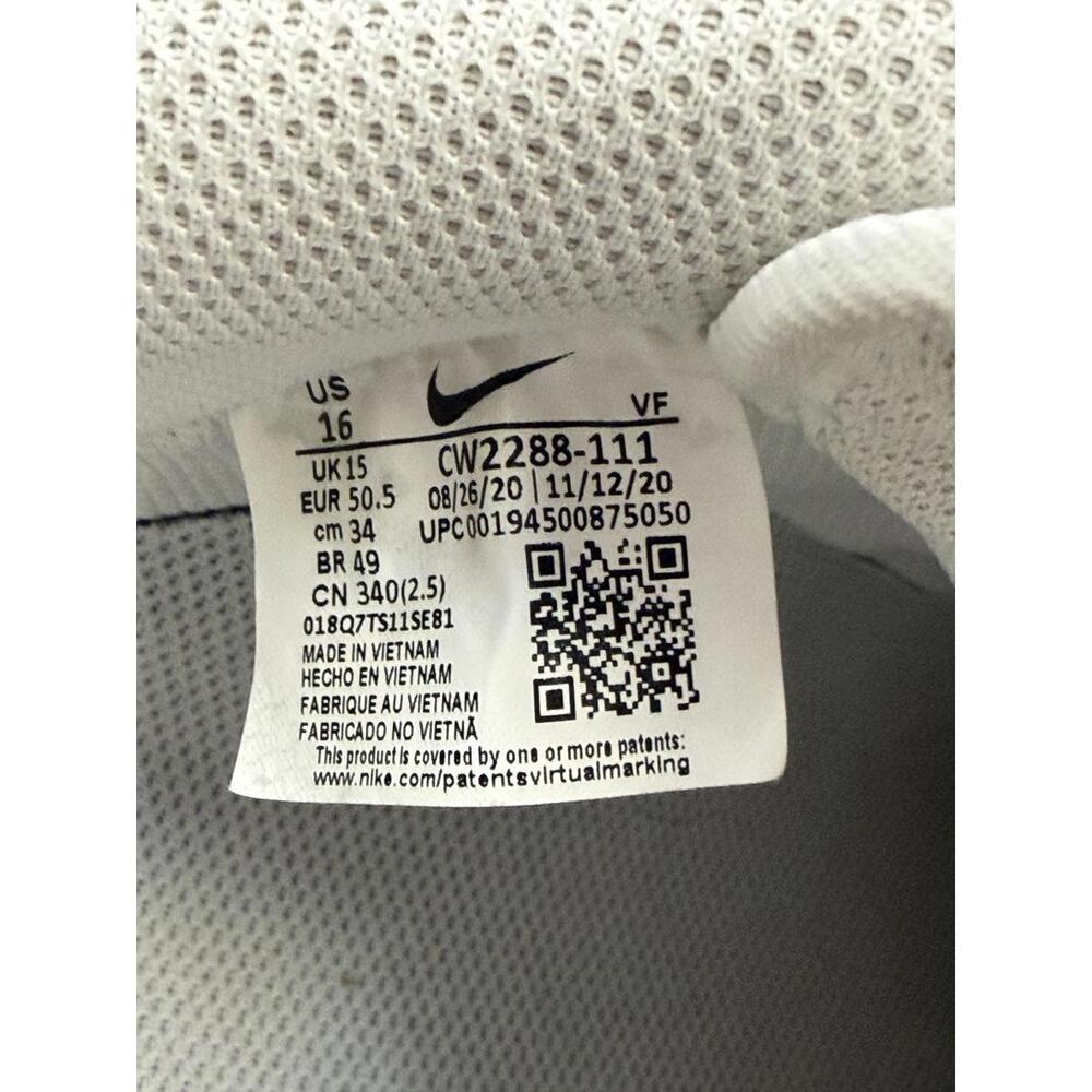 Nike Air Force 1 Low ’07 Triple White Leather Sneakers Size 16 Men CW-2288-111 - Picture 7 of 16